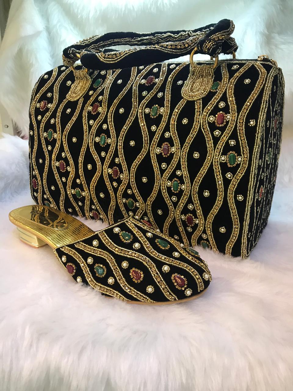 Women Crystal Beaded Evening Bags African party Wedding Purse with