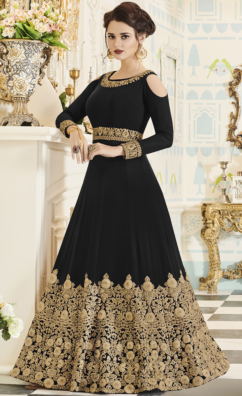 black gowns for party wear