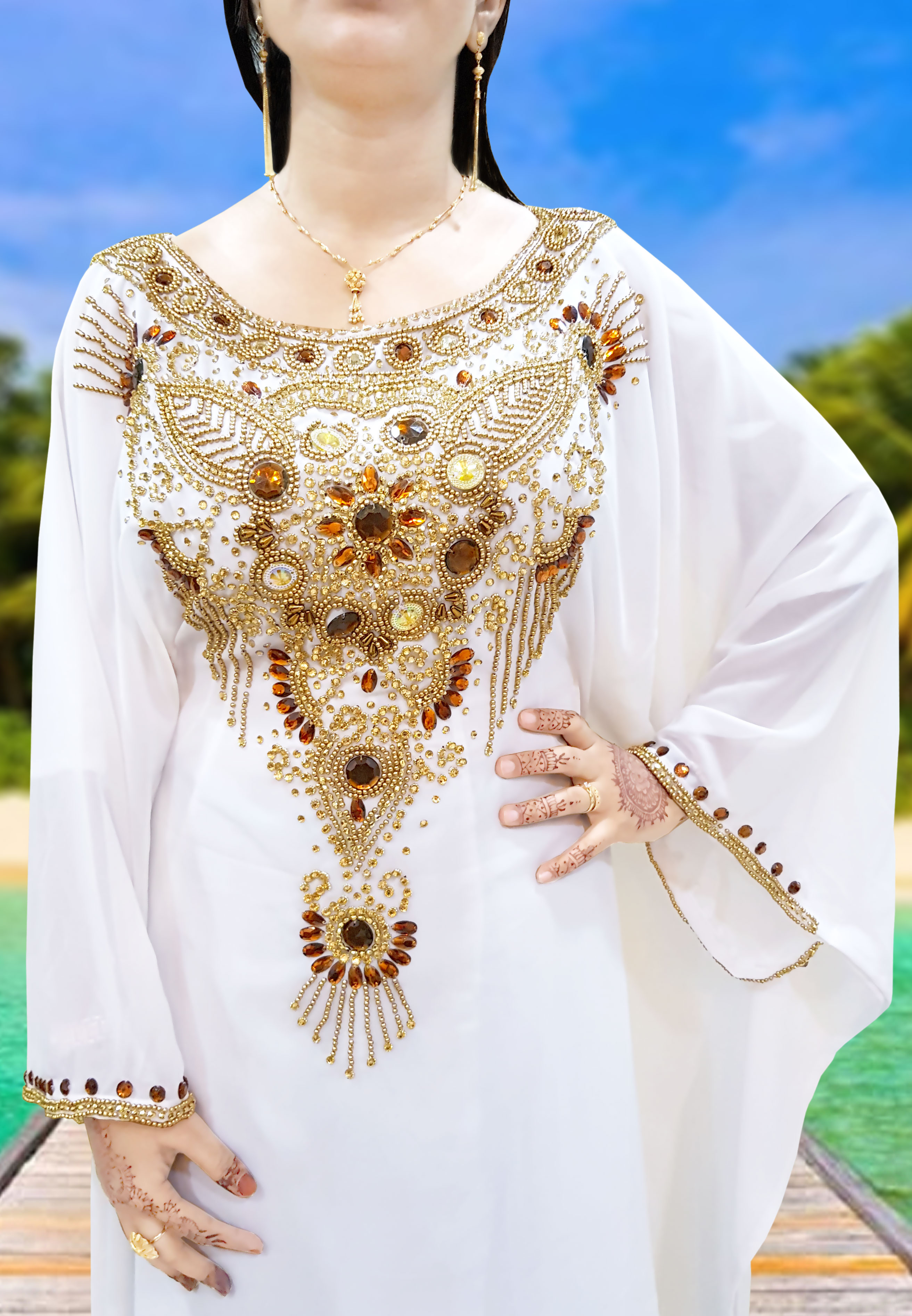 chiffon kaftan styles