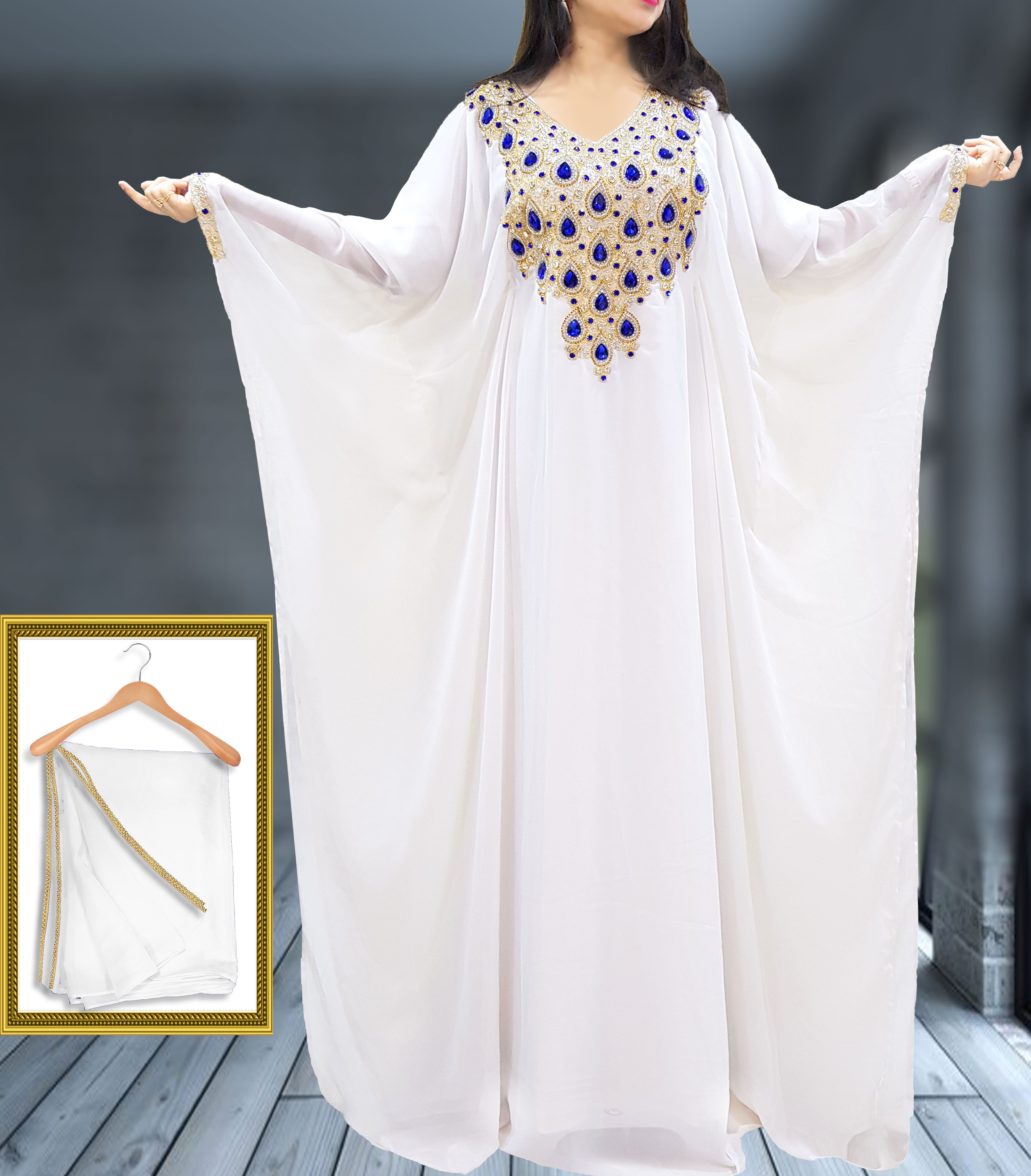 white abaya dress