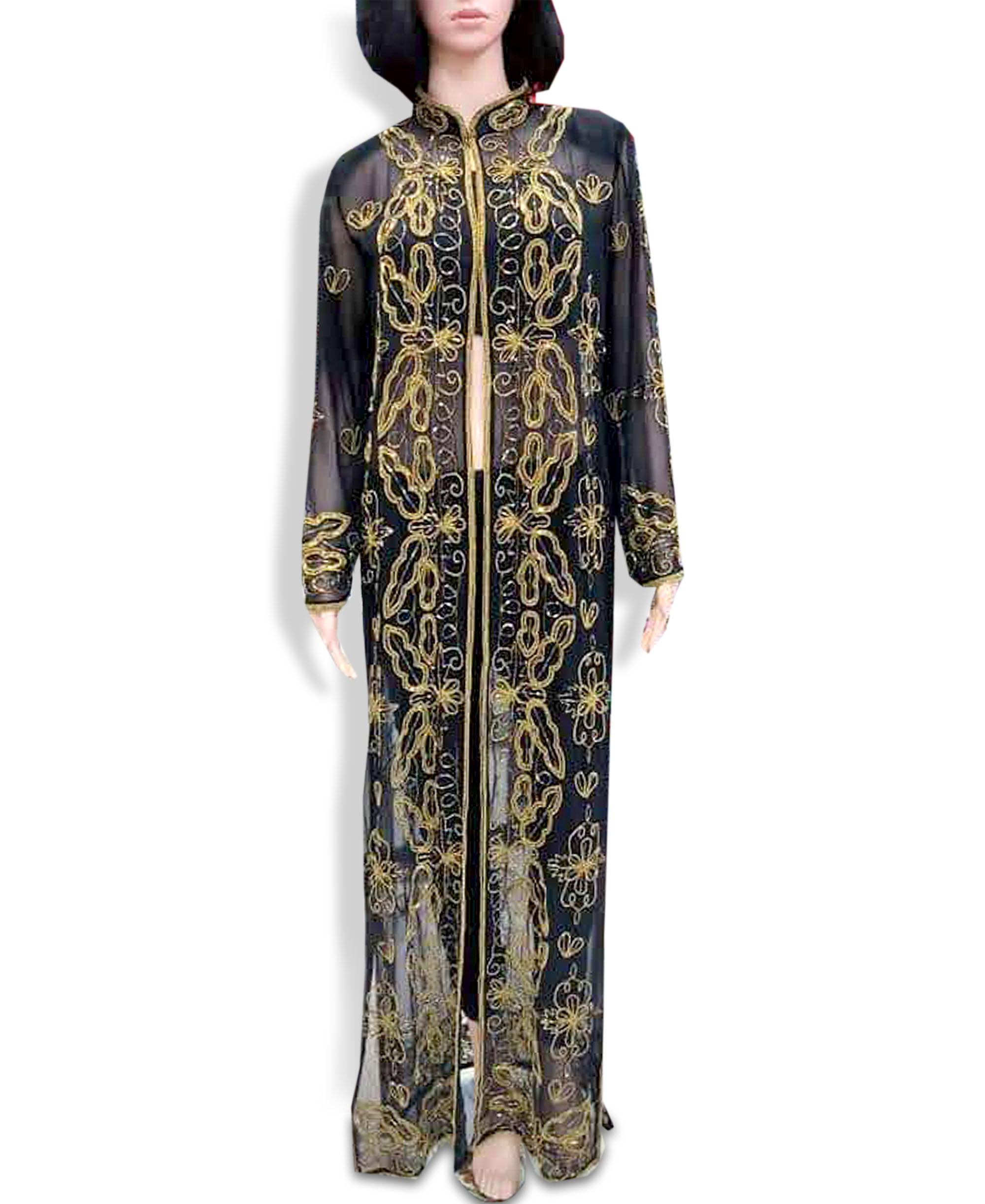long chiffon kaftan